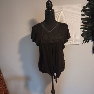 Oneworld Black Lace Top